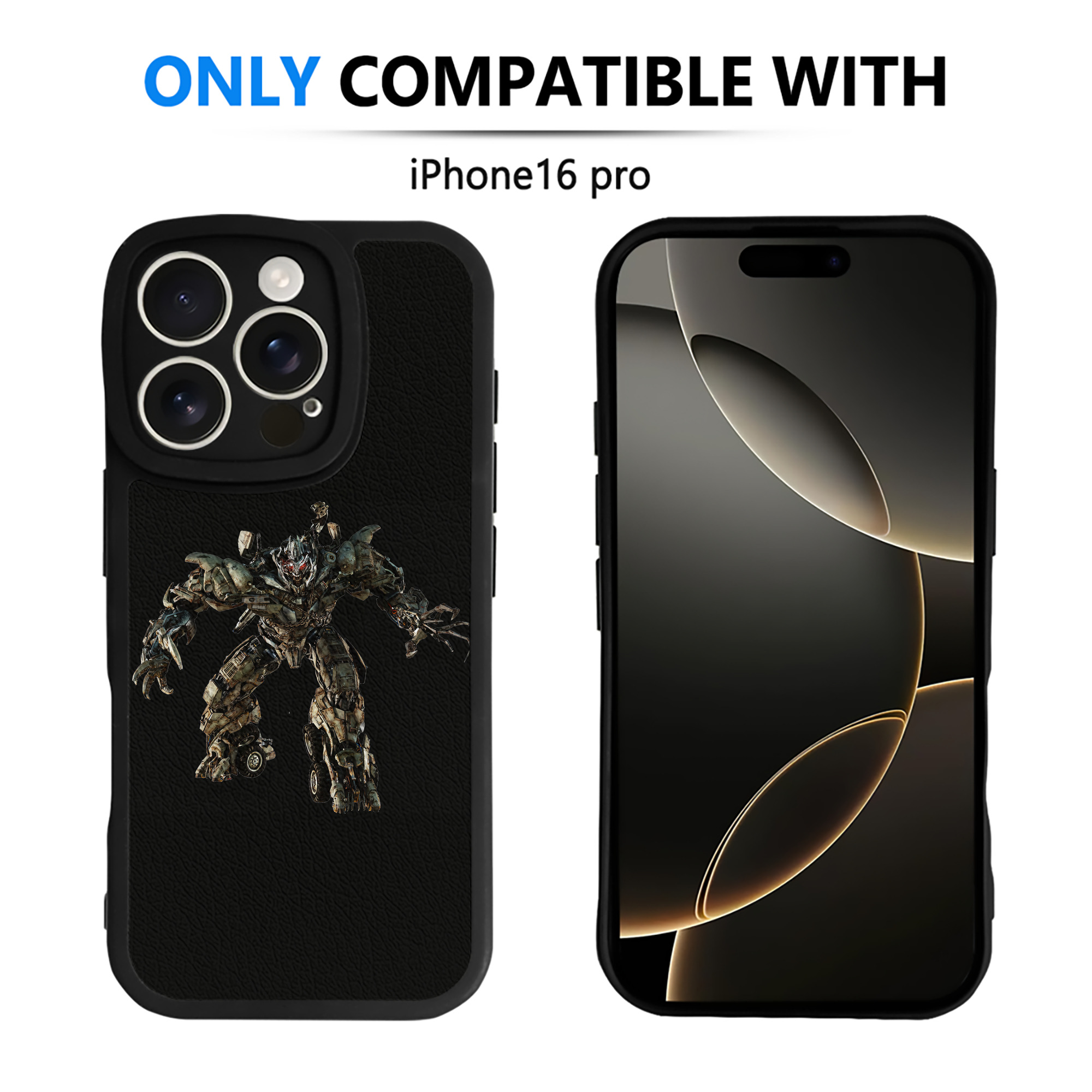 （画像用） Transformers トランスフォーマー 【iPhone 16シリーズ対応】シリコンスマホケース（レザー調） 材質：シリコン